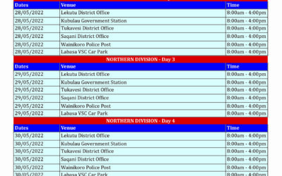 FEO Announces Voter Registration Drive for the Northern Division